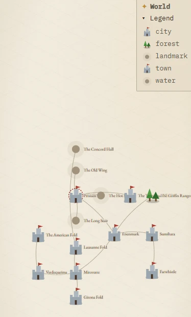 a campaign map of the hidden world