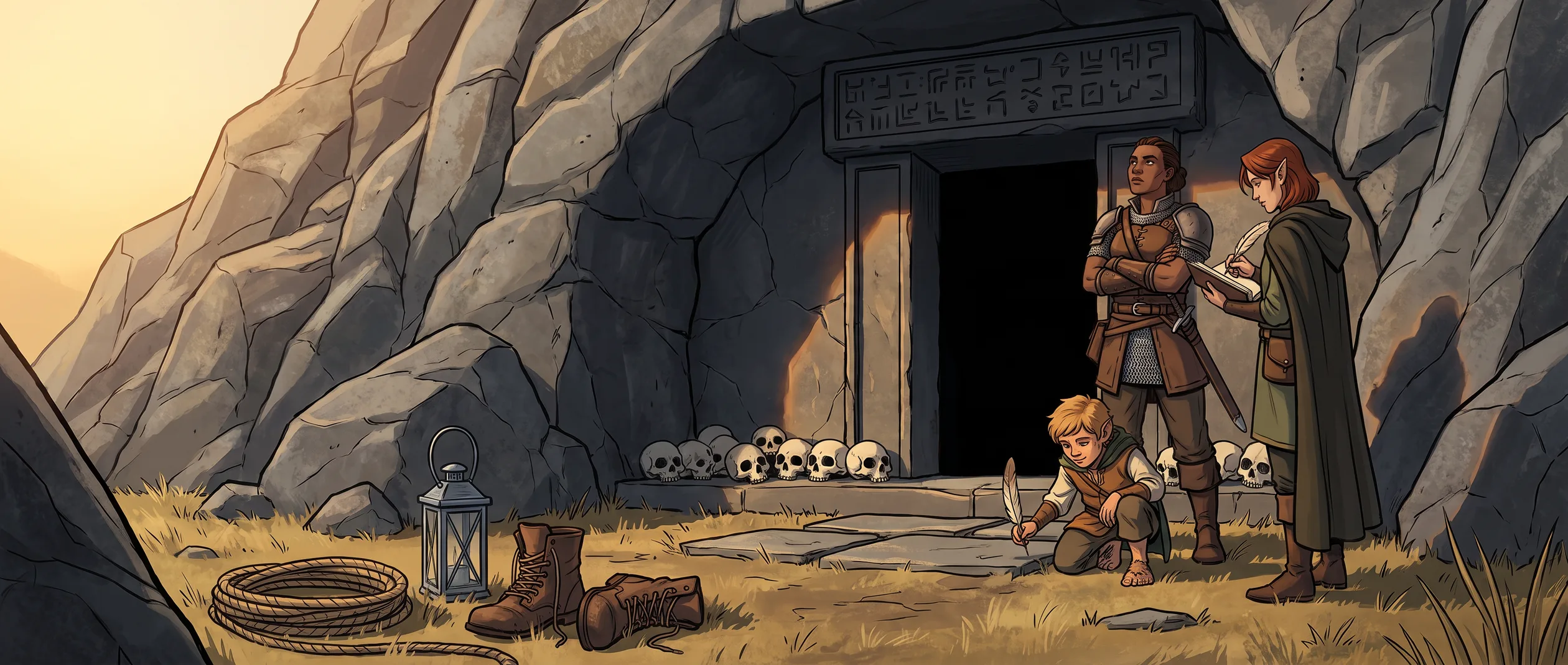 The killer tomb — a grave built as a weapon — the warnings are part of the trap, and the legends in every tavern are the invitation