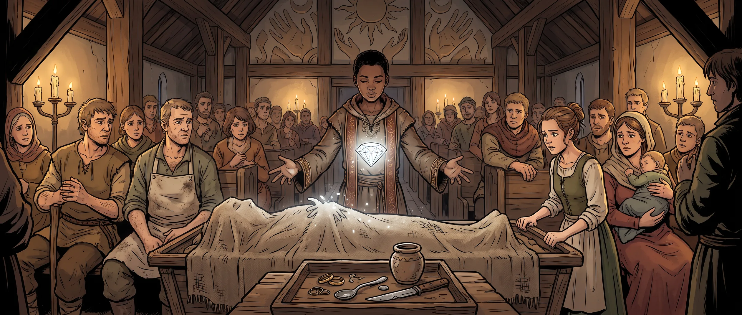 a village raises its elder &mdash; once