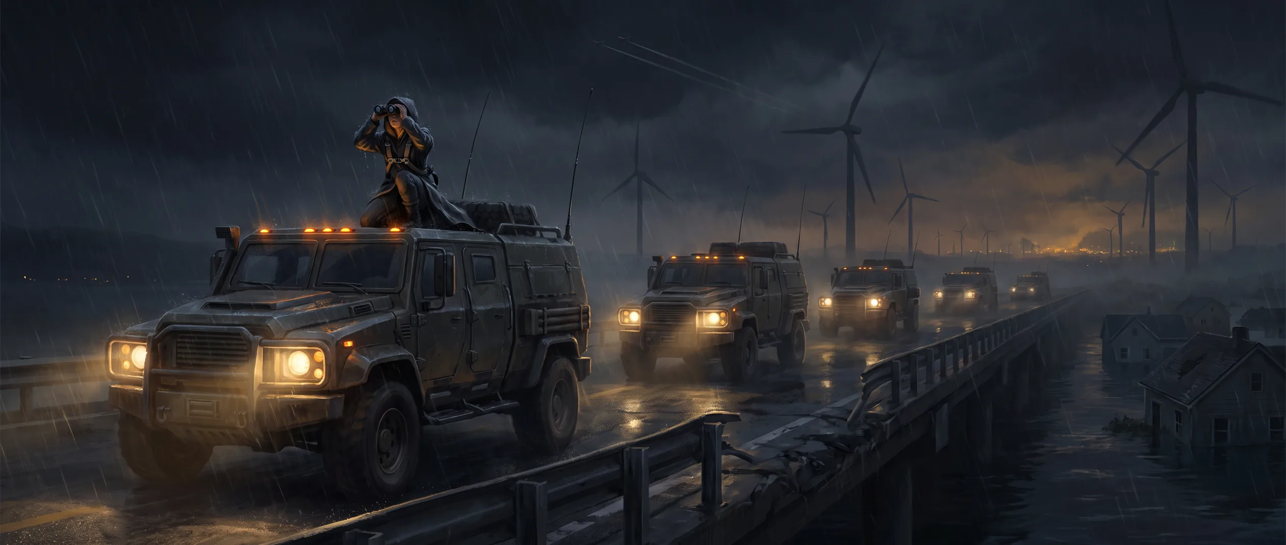 The Edge &mdash; past the last rail stop: dead suburbs, convoy highways, and nomad clans that remember faces