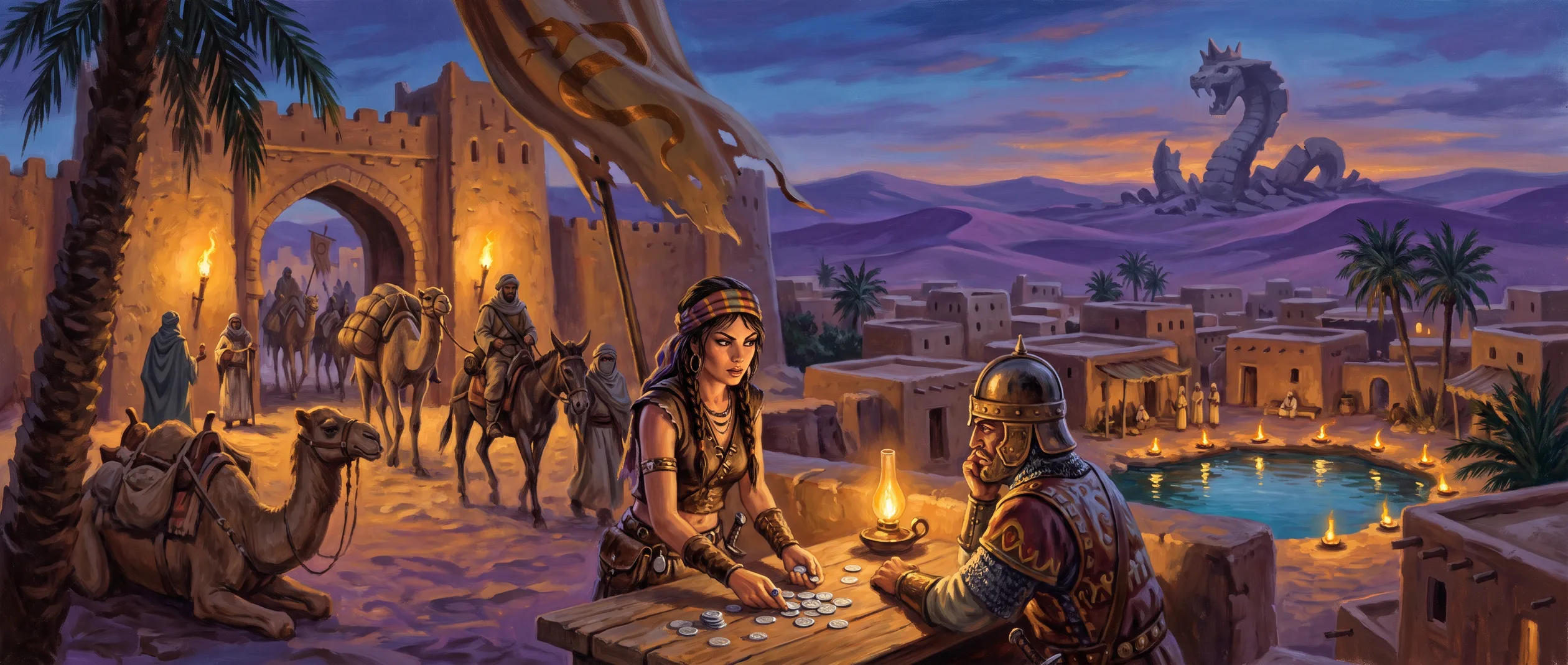 The caravan emirates &mdash; oasis cities and dune seas above the densest ruins of the dead empire &mdash; tomb-breaker country