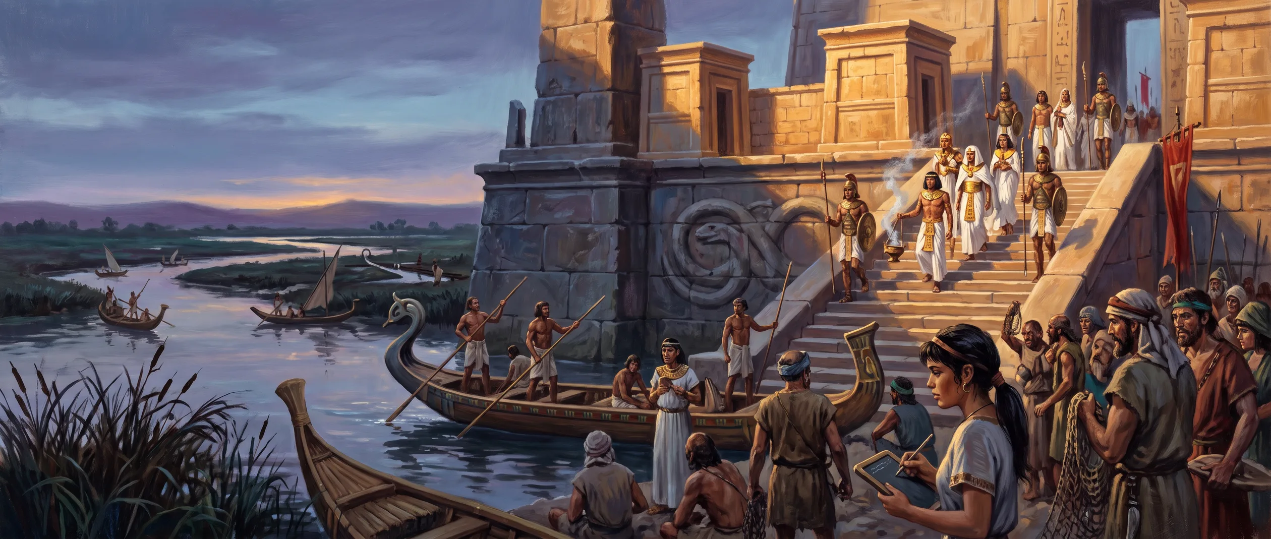 The Qesh river-empire &mdash; the oldest living kingdom: black soil, god-priests, and cities older than their own records