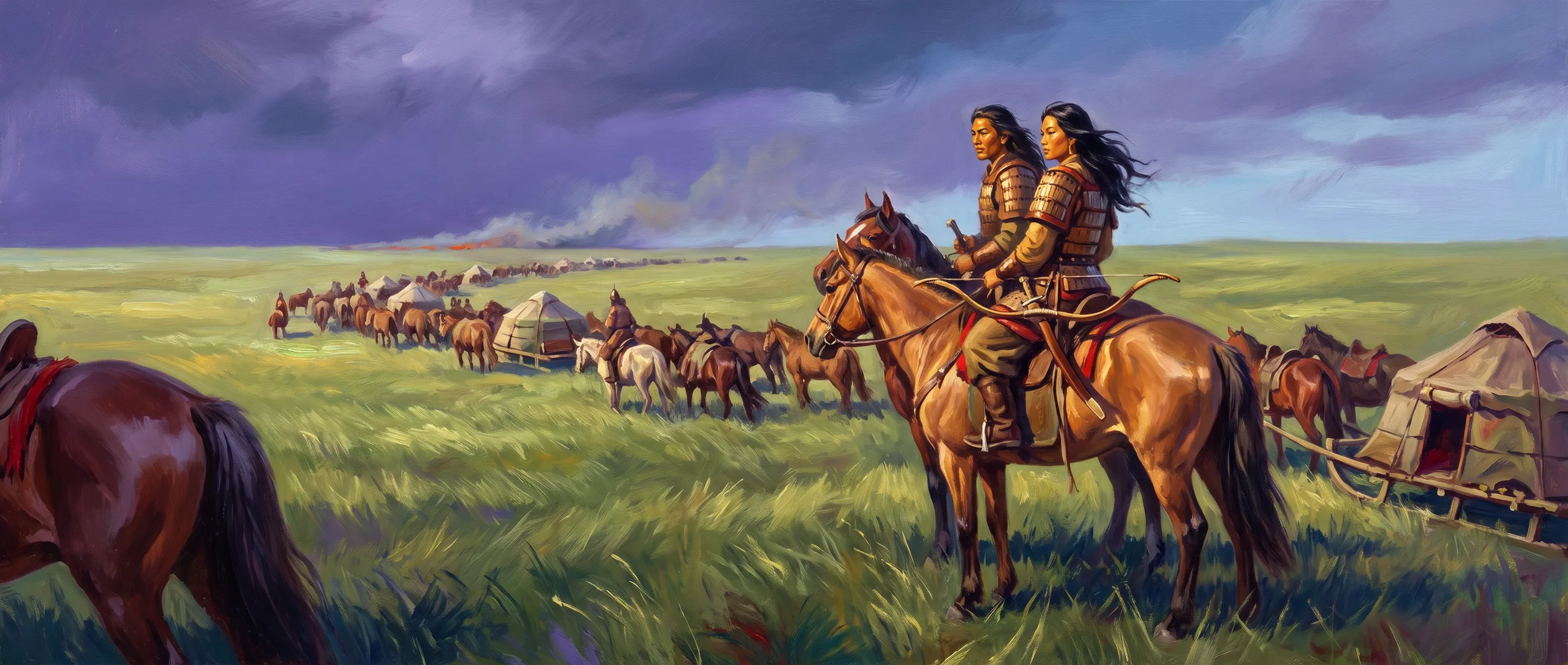 The Vaskari steppe &mdash; an ocean of grass, crossed by horse-clans who measure wealth in herds and outsiders in days-to-cross