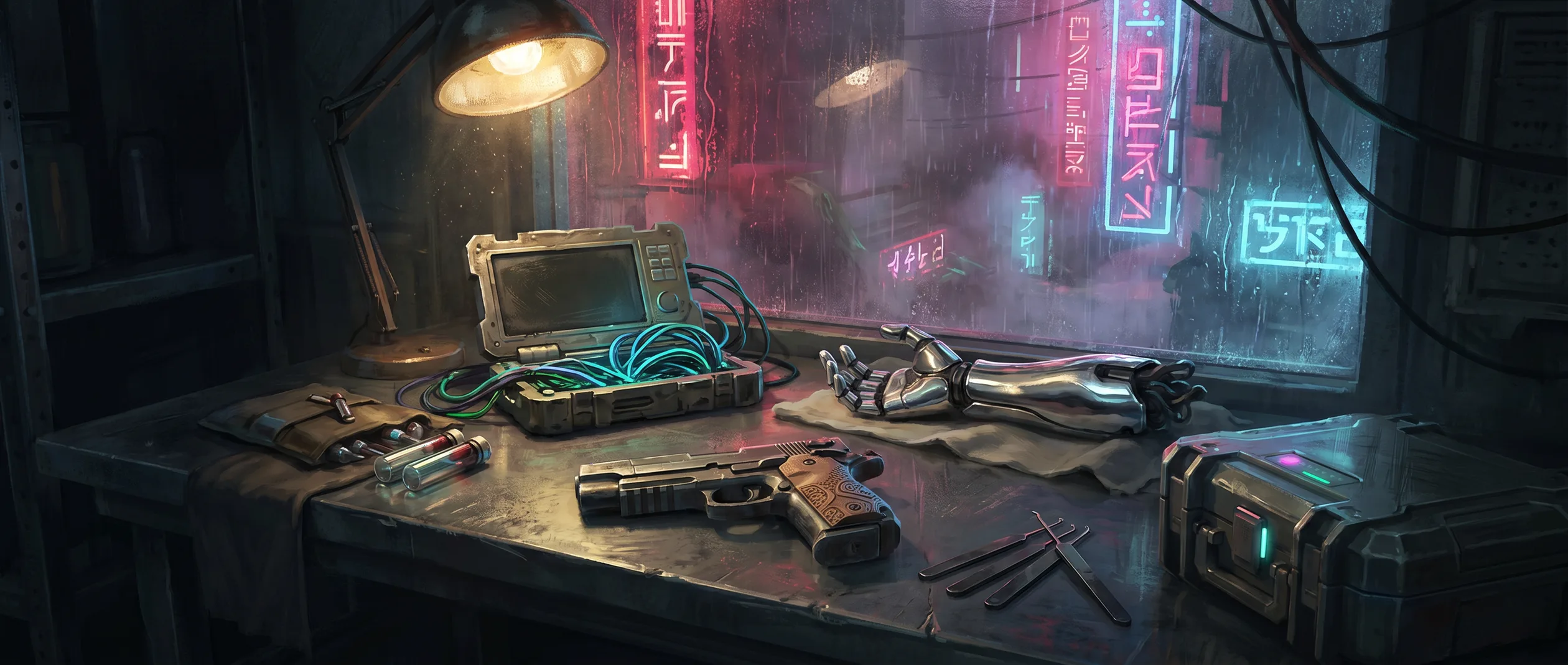 the arms of Neon Wake