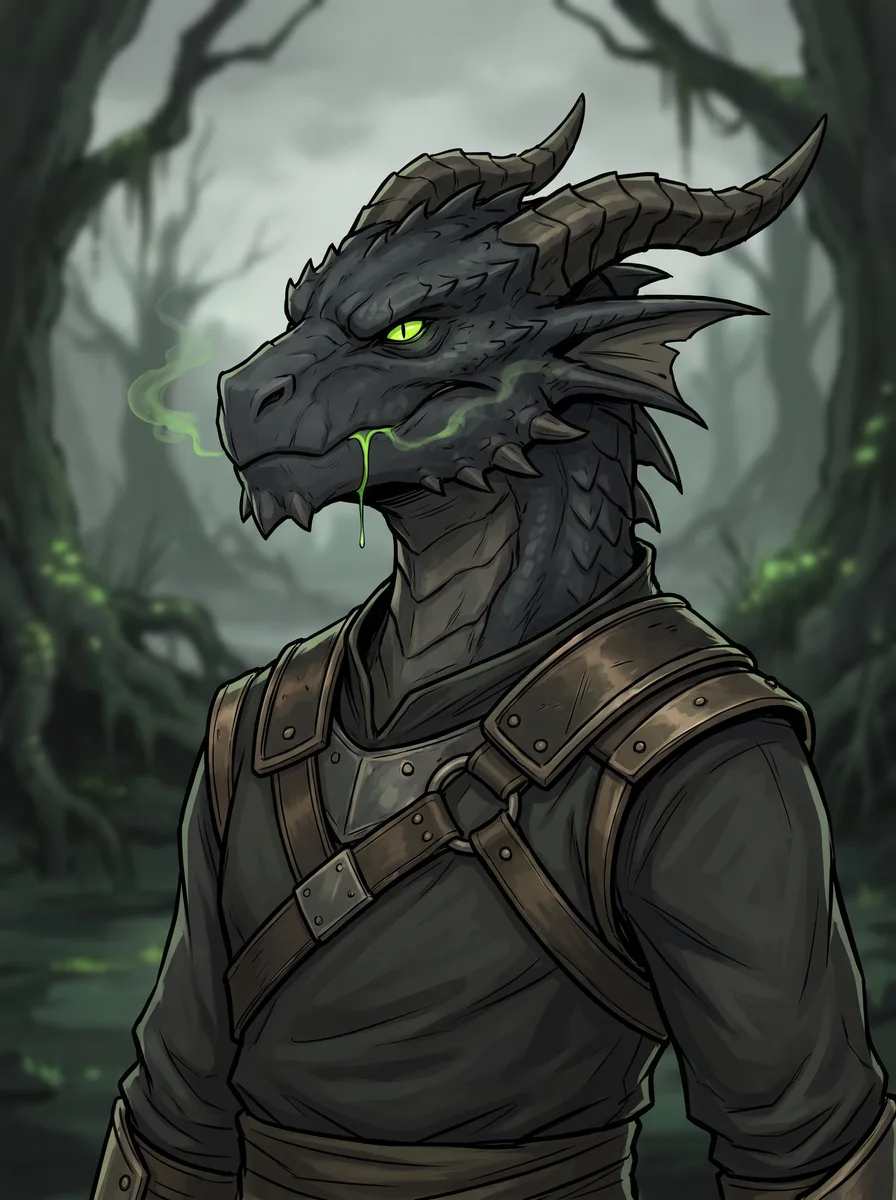 Black Dragonborn — character portrait