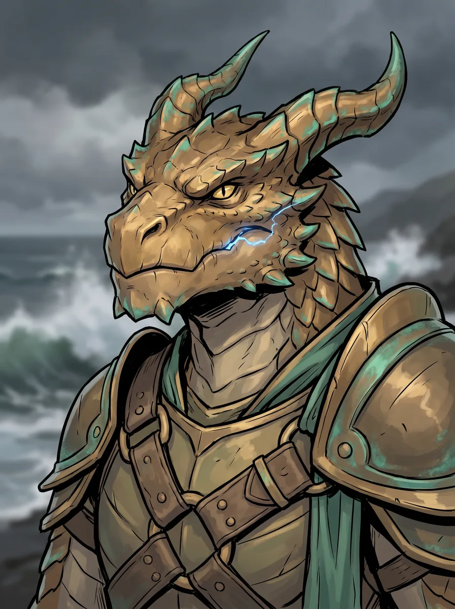 Bronze Dragonborn — character portrait