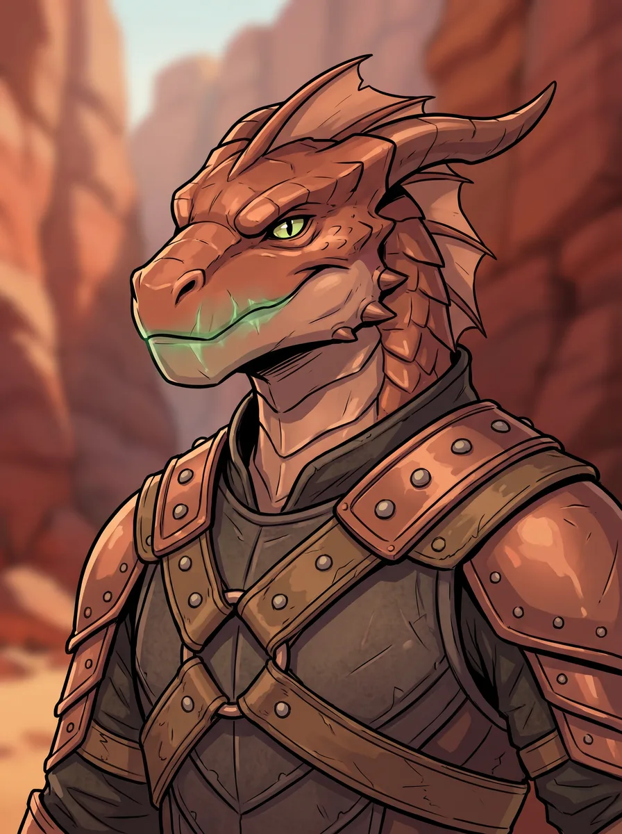 Copper Dragonborn — character portrait