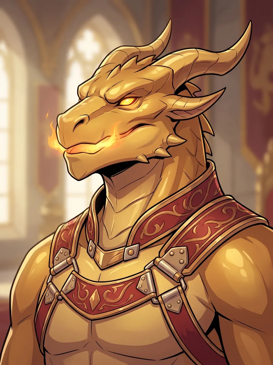Gold Dragonborn — character portrait