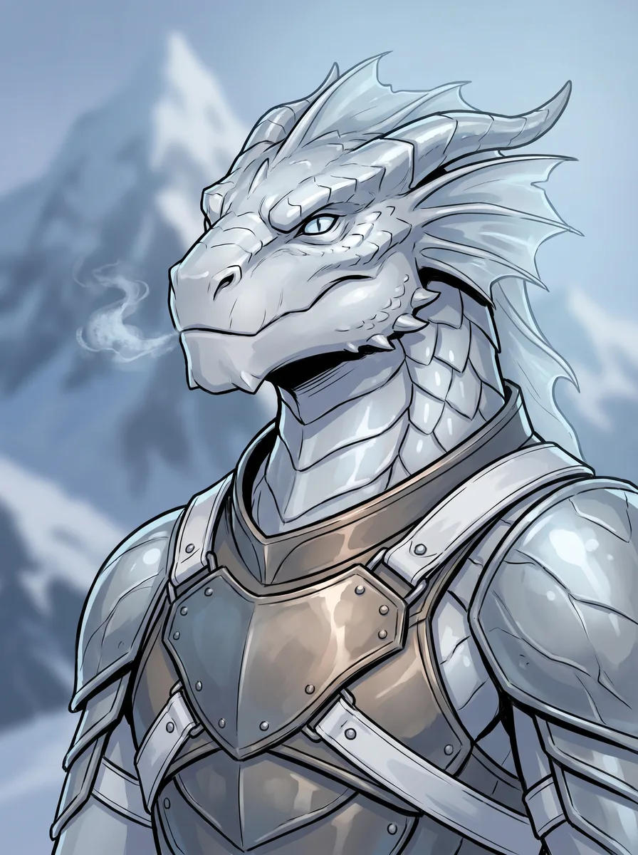 Silver Dragonborn — character portrait
