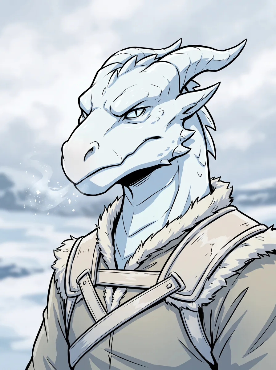 White Dragonborn — character portrait