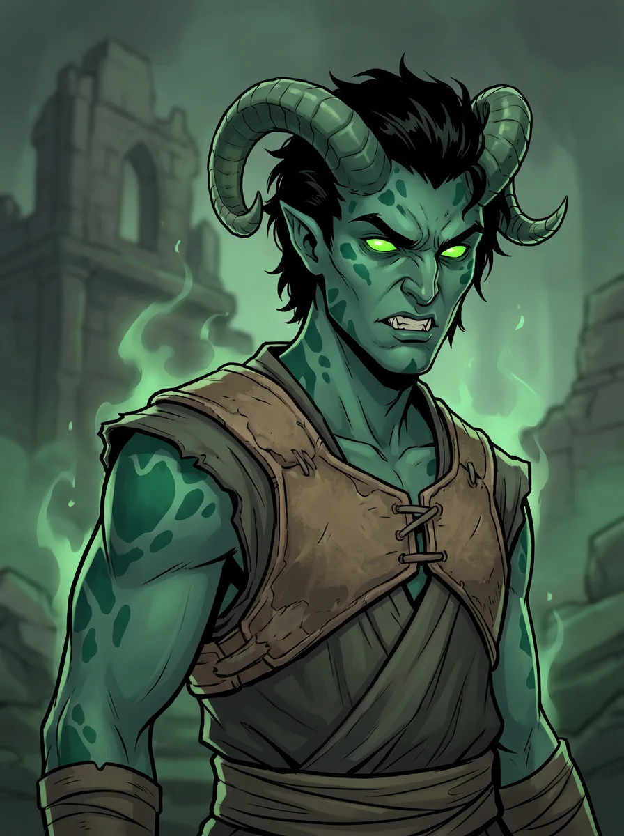 Abyssal Tiefling — character portrait