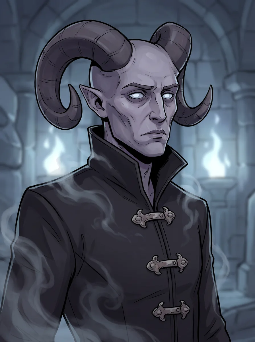 Chthonic Tiefling — character portrait